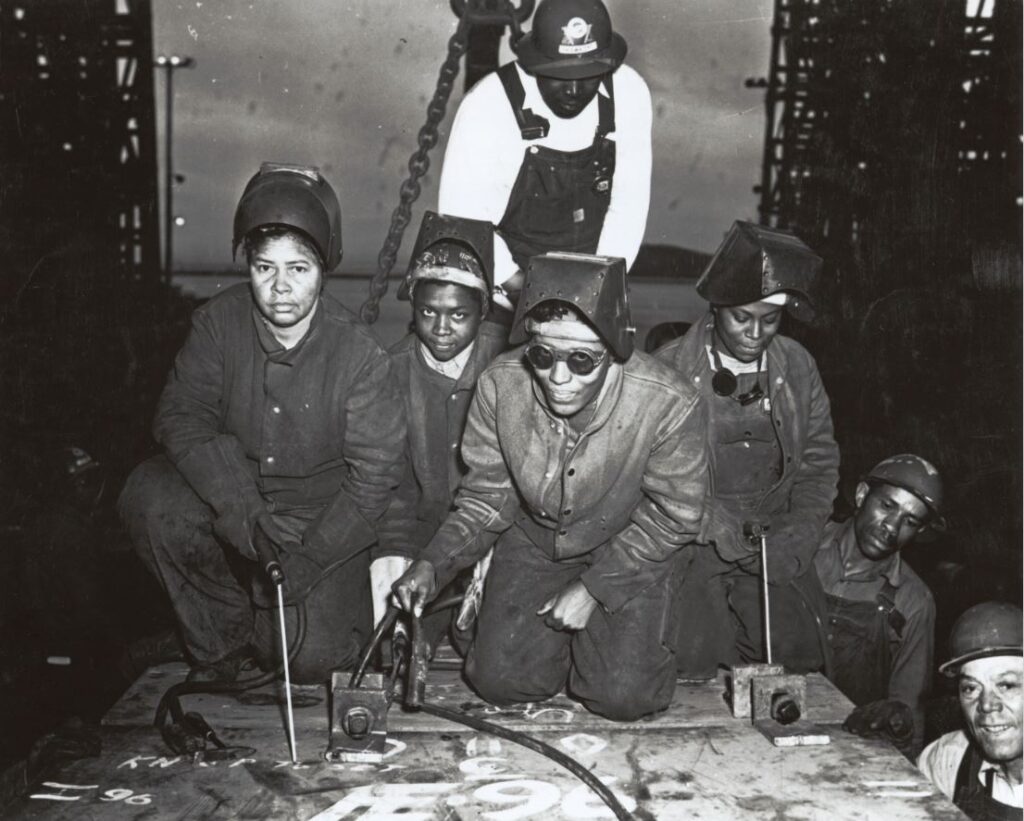 operaie afroamericane al lavoro