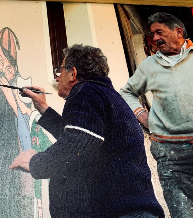 Carlet e Meo realizzano un murales a Vernante, il Paese di Pinocchio