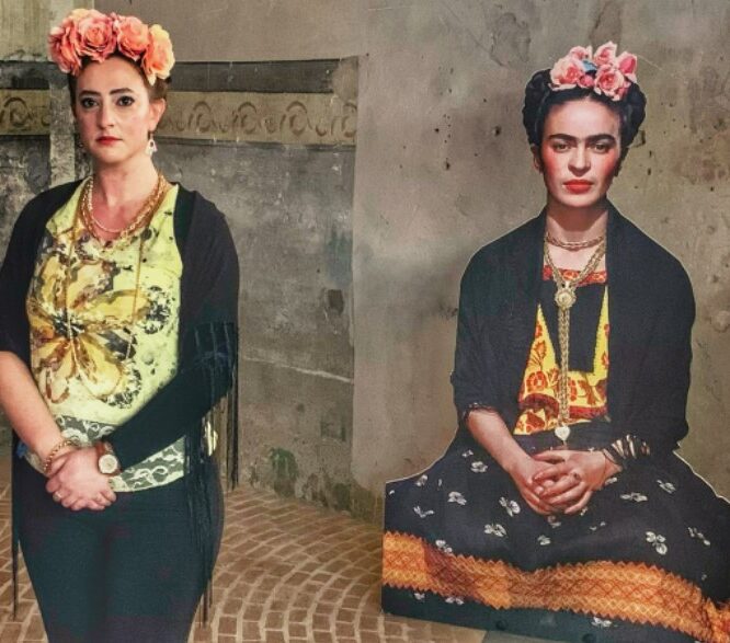 Sottoscritta Cristina Bertolino interpreta Frida Kahlo Stupinigi