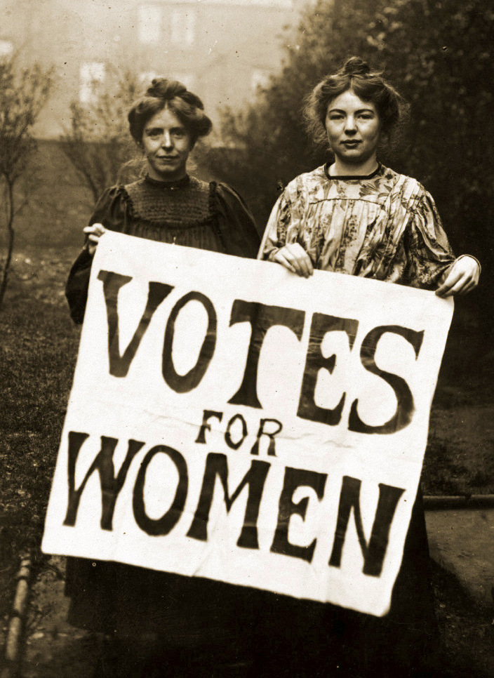 Annie Kenney a sinistra e Christabel Pankhurst, suffragette