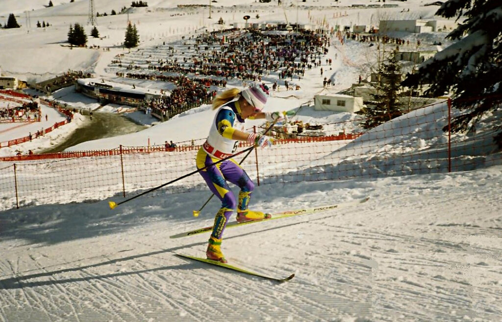 Stefania Belmondo ai Giochi Olimpici femminili, 30 km, ad Alberville, 21 febbraio 1992